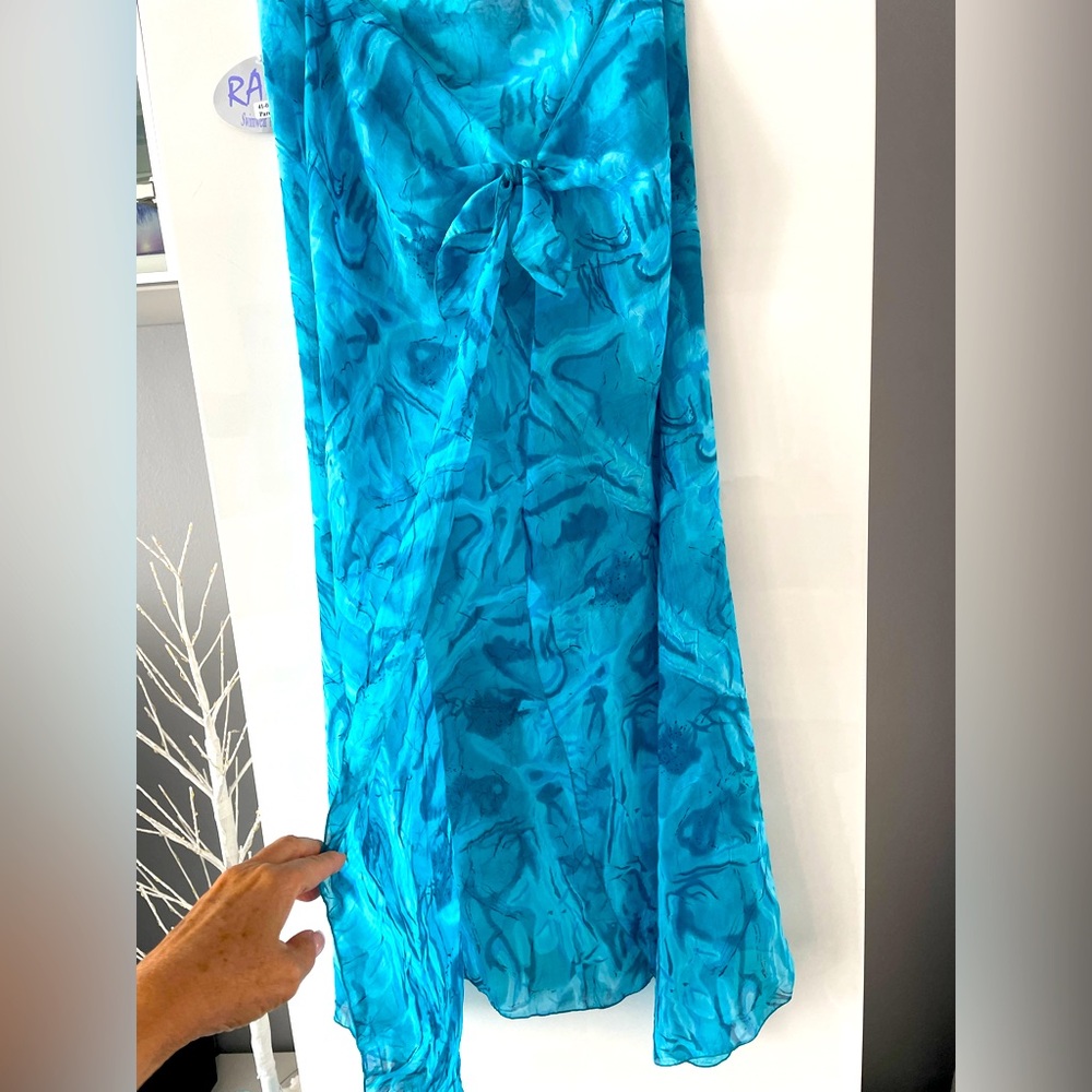 Blue Tie-Dye Swim Cover-Up